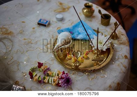 Puja Parafernalia For Worship Krishna