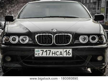 Kazakhstan, Ust-Kamenogorsk, march 14, 2017: Bmw E39 5-series, front view