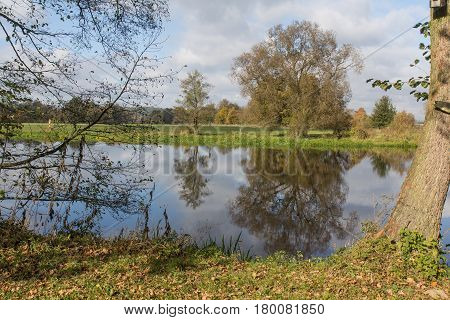the river Naab next to Schwandorf in bavaria in spring