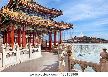 Beihai Park at Beijing  Palace China Asia