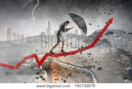 Overcoming challenges and crisis . Mixed media . Mixed media