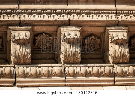 Old architectural symbols on the buildings of the USSR