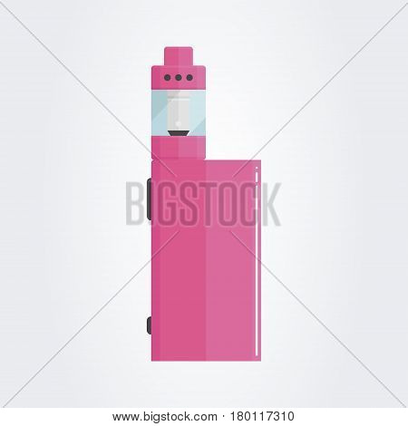 Colored flat vaping device. Part of big set. EPS10