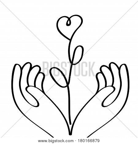 Simple logo on the theme of family and love