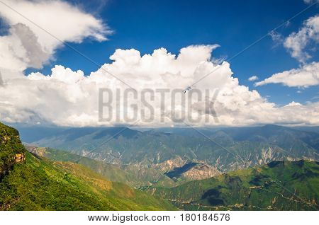 Mountain Landscape in Park national de Chicamocha in Colombia
