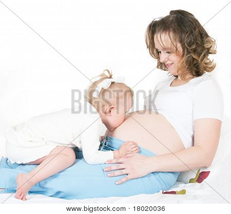 子供、妊娠中の母親