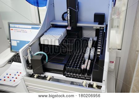 medical devices for analyzes. blood tested for AIDS and other diseases. definition of DNA.