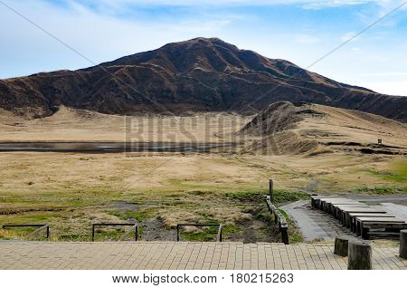 Mount Aso resting point in Kumamoto, Kyushu Japan