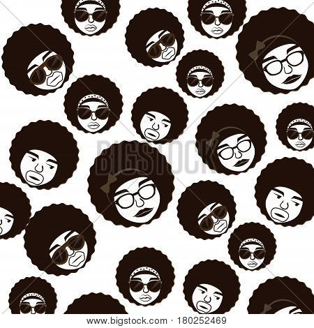 afro style person character vector illustration design