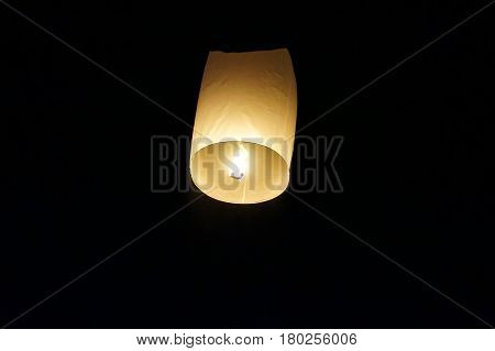 Sky Lanterns. The Sky Lanterns Are Released To The Night Sky As A Symbol Of Hope.