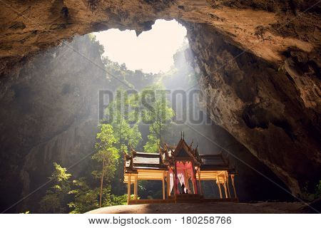 Royal Pavilion built by King Rama V in Phraya Nakhon Cave Khao Sam Roi Yot near Hua Hin Prachuab Khiri Khan Province Thailand