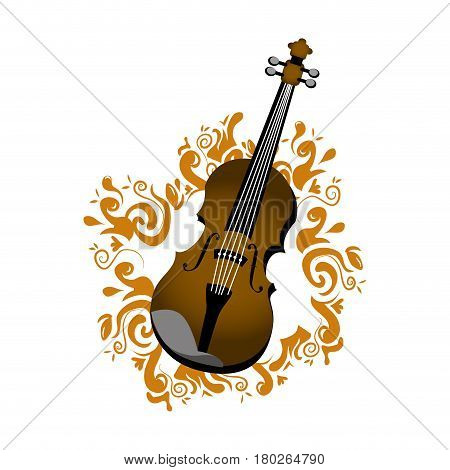 chello with musical notes vector illustration design