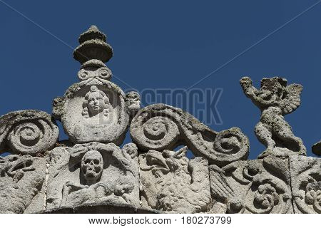 Avila (Castilla y Leon Spain): exterior of the medieval cathedral detail