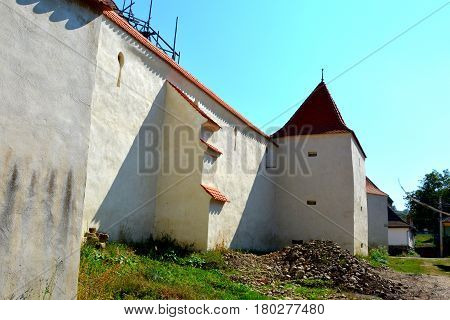 Typical Urban Landscape Of The Romanian Village Dirjiu, Transylvania