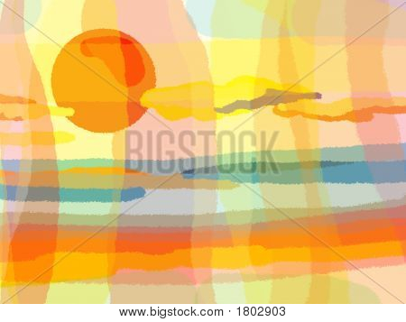 Abstraktní Sunset