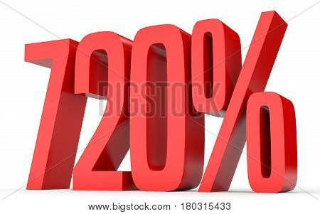 Seven Hundred And Twenty Percent. 720 %. 3D Illustration.