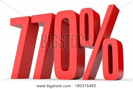 Seven Hundred And Seventy Percent. 770 %. 3D Illustration.