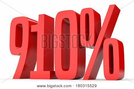 Nine Hundred And Ten Percent. 910 %. 3D Illustration.
