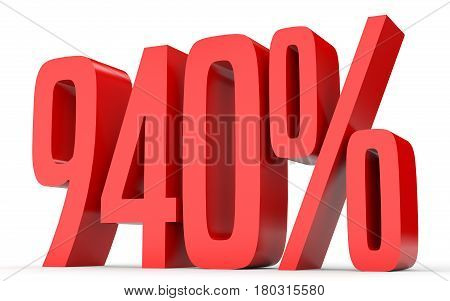 Nine Hundred And Forty Percent. 940 %. 3D Illustration.