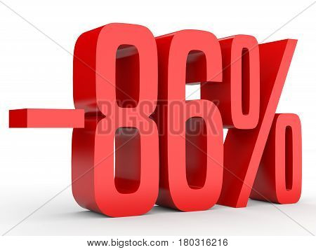 Minus Eighty Six Percent. Discount 86 %.