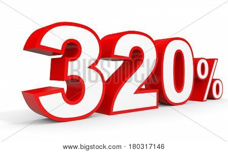 Three Hundred And Twenty Percent. 320 %. 3D Illustration.