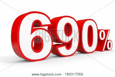 Six Hundred And Ninety Percent. 690 %. 3D Illustration.