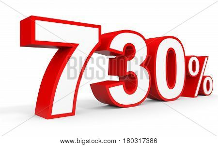 Seven Hundred And Thirty Percent. 730 %. 3D Illustration.