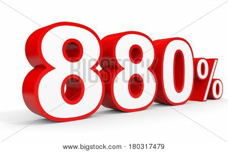 Eight Hundred And Eighty Percent. 880 %. 3D Illustration.