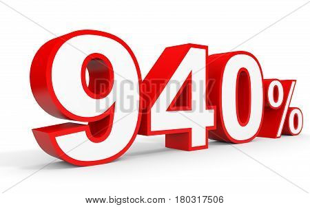 Nine Hundred And Forty Percent. 940 %. 3D Illustration.