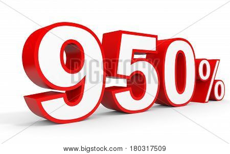 Nine Hundred And Fifty Percent. 950 %. 3D Illustration.