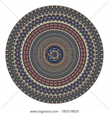 Flower Mandala. Vintage Decorative Elements.