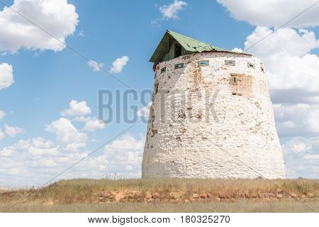 A blockhouse from the Boer War 1899 - 1902 in Noupoort a small town in the Northern Cape Province of South Africa