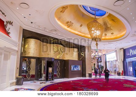 LAS VEGAS - JAN 08 : The XS Night club in Encore hotel in Las Vegas on January 08 2017. The XS named the number one nightclub in the United States by Nightclub & Bars Top 100.