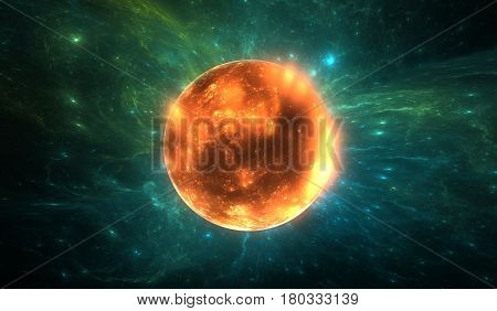 X-ray emission from erupting young star. Illustration