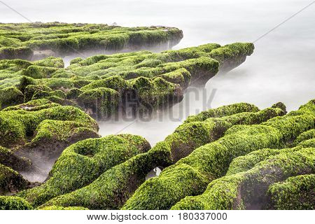 Lao Mei green rock troughs in Shimen Taipei Taiwan
