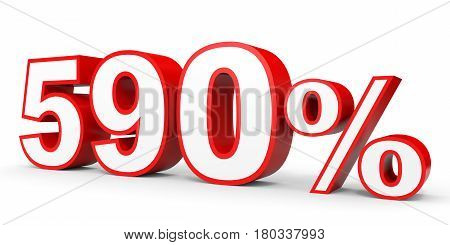 Five Hundred And Ninety Percent. 590 %. 3D Illustration.
