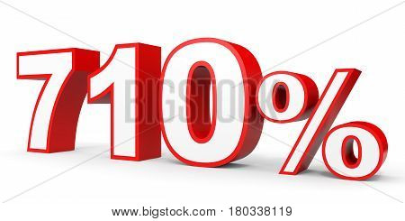 Seven Hundred And Ten Percent. 710 %. 3D Illustration.