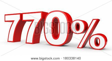 Seven Hundred And Seventy Percent. 770 %. 3D Illustration.