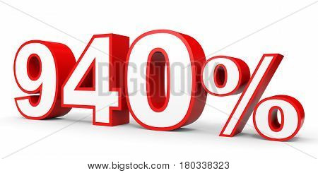 Nine Hundred And Forty Percent. 940 %. 3D Illustration.