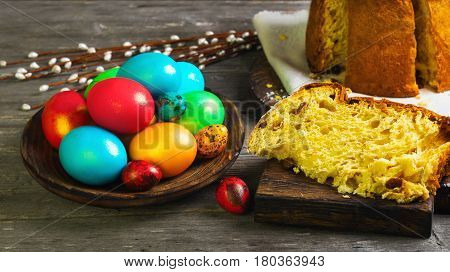 Easter Composition Of Sweet Bread