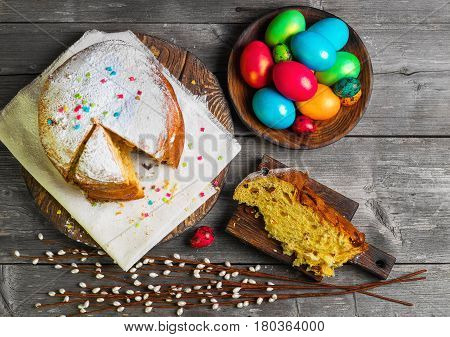 Easter Composition Of Sweet Bread