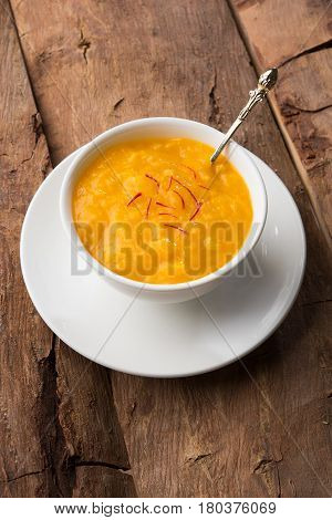 alphonso mango pulp or hapus aam ras or amba ras in marathi, selective focus