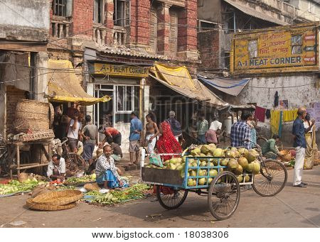 Marché de la rue de Calcutta