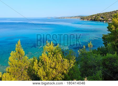 Morning Aegean Coast, Sithonia, Greece.