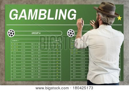 Gambling Football Game Bet Concept