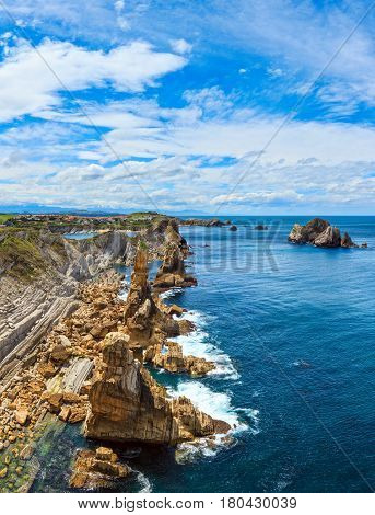 Summer Atlantic Ocean Coastline.