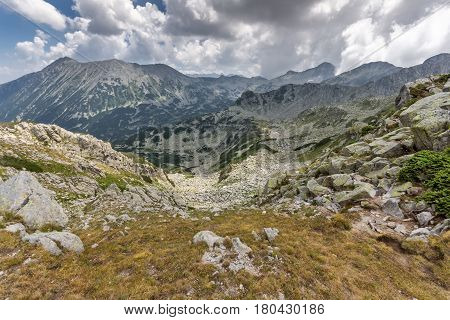 Amazing Panorama from Banderitsa pass, Pirin Mountain, Bulgaria