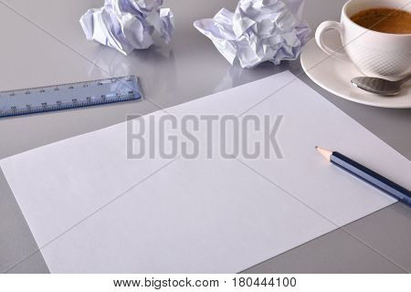Office Desktop Concept Search For Ideas In Business Elevated View