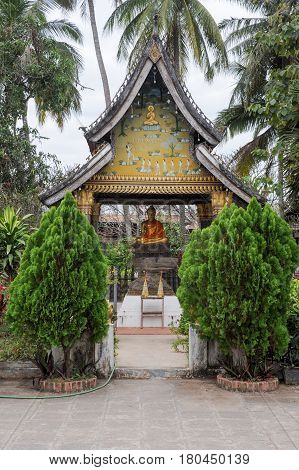 Luang Prabang, Laos - 21 January 2012: Wat Xieng Thong temple in Luang Prabang on Laos