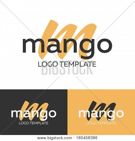 Mango Logo. Letter M Logo. Vector Logo Template. Logotype Concept.